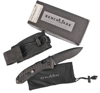 Benchmade Auto Presidio II Spring Assisted Folding Pocket Knife with Original Box, Bag, Pouch(APL): A Benchmade Auto Presidio II Spring Assisted Folding Pocket Knife with Original Box, Bag, and Carry Pouch in good to very good condition.