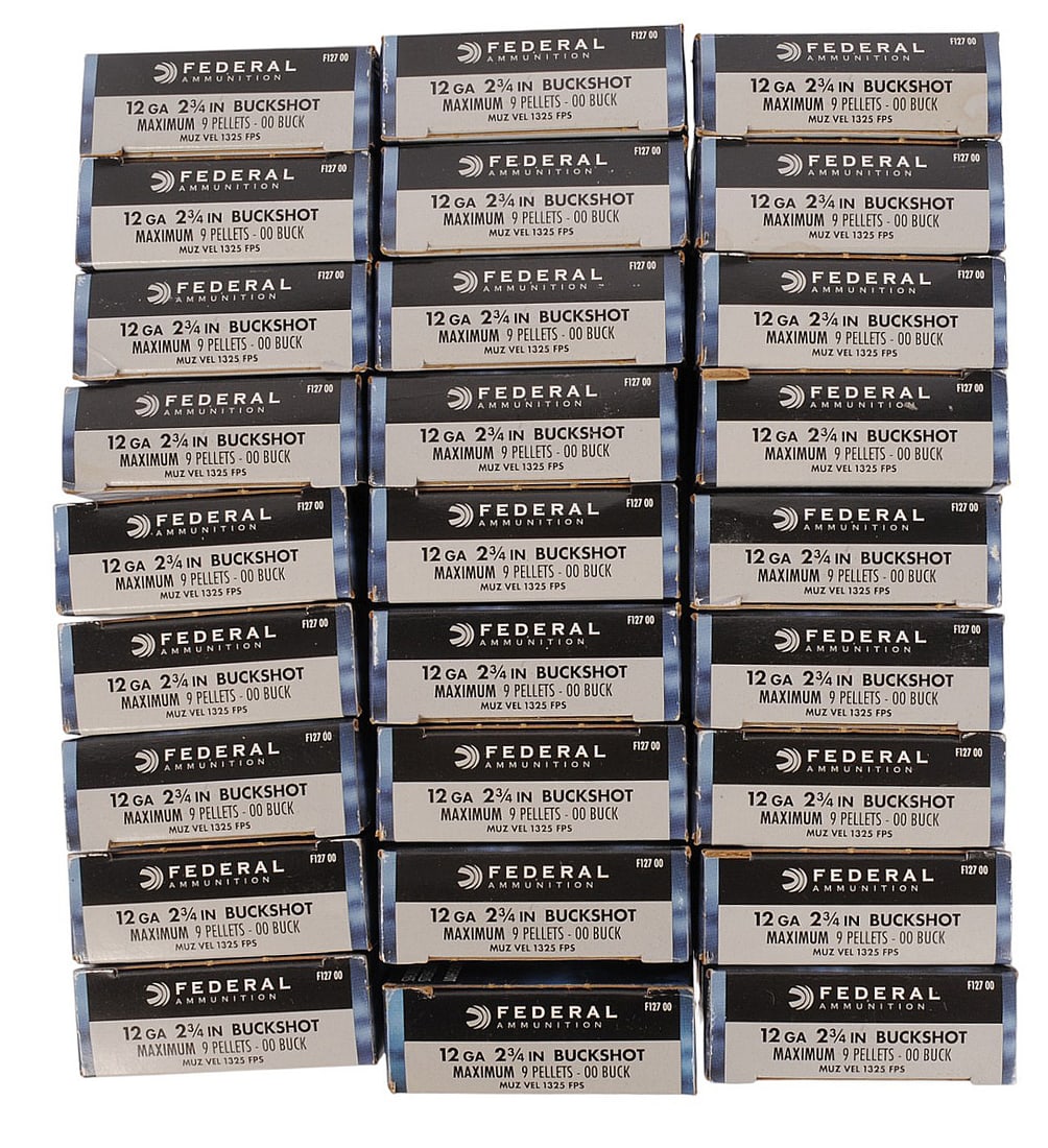 Federal 12 Ga. 2 3/4 00 Buckshot 5 Rd. Box Lot of 27 (RJP) (1 of 3)