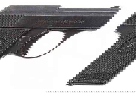 Walther Model 9 6.35mm / 25 ACP Semi Auto Pocket Pistol FFL Req:#627985 (J3R1): A Walther Model 9 6.35mm / 25 ACP Semi Auto Pocket Pistol in good to very good condition with a bright and defined bore. The action appears to not function properly with little to minor wear to the