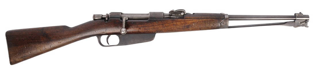 Italian Brescia made M91 Carcano 6.5x52mm Cavalry Bolt Action Carbine FFL Req:#R5054 (MAT1): An Italian Brescia made M91 Carcano 6.5x52mm Cavalry Bolt Action Carbine in good condition with a bright and defined bore. The action appears to function properly with moderate wear to the original fi