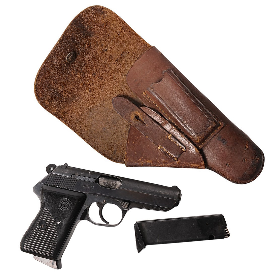 Czech VZ-50 32. ACP Semi Auto Pistol with Holster FFL Req: #D32092 (MAT1): A Czech VZ-50 32. ACP Semi Auto Pistol in good to very good condition with a bright and defined bore. The action appears to function properly with minor wear to the original finish. The pistol sports 