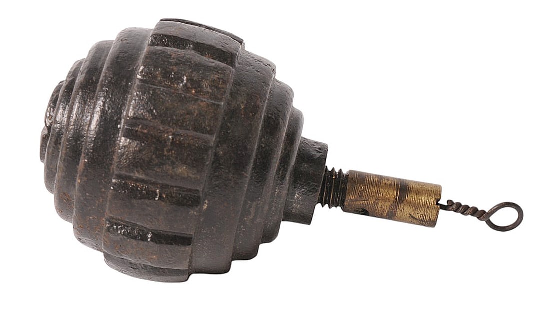 Inert German Military WWI Model 1915n/a Inert Ball Fragmentation Grenade - Kugelhandgranate (C4P) (1 of 3)