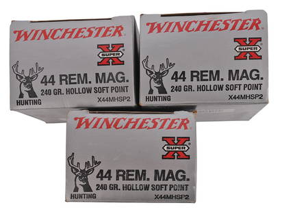 Winchester X 44 Mag 50 Rd. Box Lot of 3 (RJP): A Winchester X 44 Mag 50 Rd. Box Lot of 3 in good to very good condition.