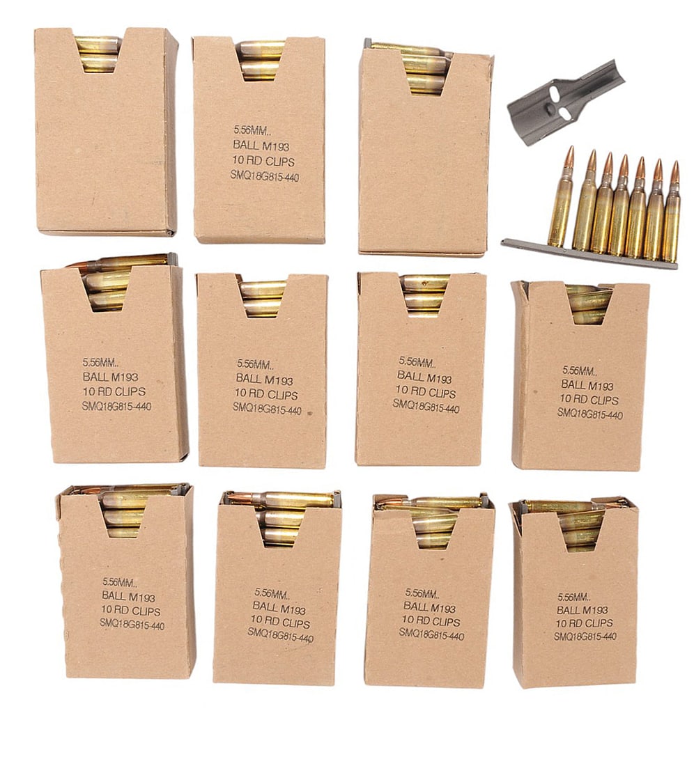 US Military USGI 5.56mm Lot of 11 Packs of 30 on Stripper Clips, with Speed Loader and Ammo (BRA) (1 of 3)