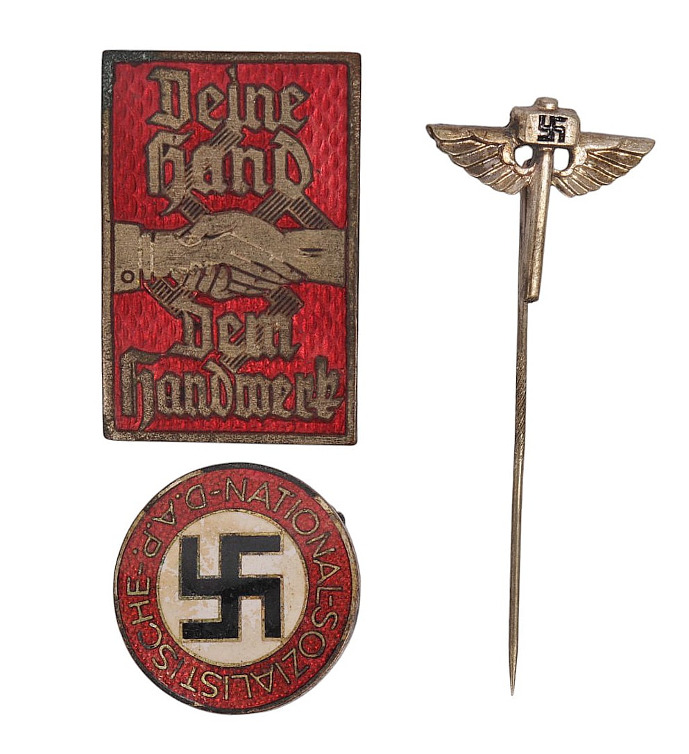 Rare *German WWII NSDAP Party WWII Labor Official Group Lot (M2J) (1 of 5)