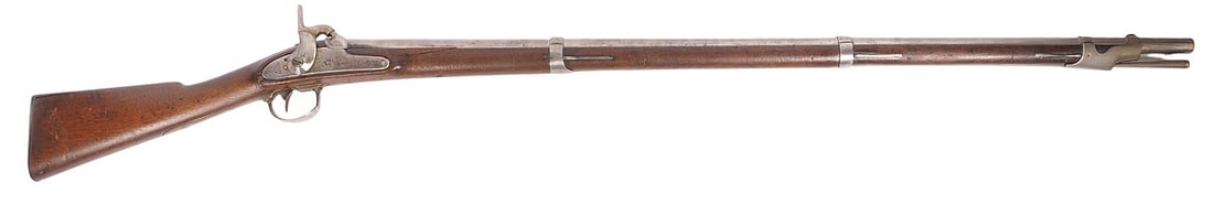 US Military Mexican-American War Springfield M1842 .69 Caliber Percussion Musket - Antique (C2M1): This 1851-surchaged New Hampshire issued US Military Mexican American War Springfield M1842 .69 Caliber Percussion Musket is in good to very good condition with a bright bore. There is a crack by the