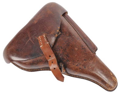 Extremely Rare *German WWII Luftwaffe Dresden Depot 1937 Dated P08 Luger Holster (APL): An Extremely Rare *German WWII Luftwaffe Dresden Depot 1937 Dated P08 Luger Holster in very good condition. The holster has good leather with minimal age and service wear, good stitching and prominent