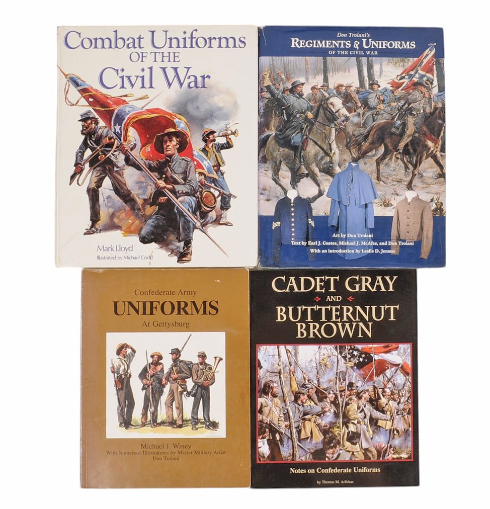 Group Lot of 4 Civil War Militaria and Weapon Educational Books(C2M): A Group Lot of 4 Civil War Militaria and Weapon Educational Books in good condition. All books have moderate edge fraying with good spine construction.