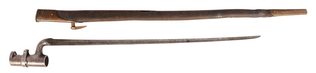 US Model 1855 Socket Bayonet with Scabbard (E2B) (1 of 11)