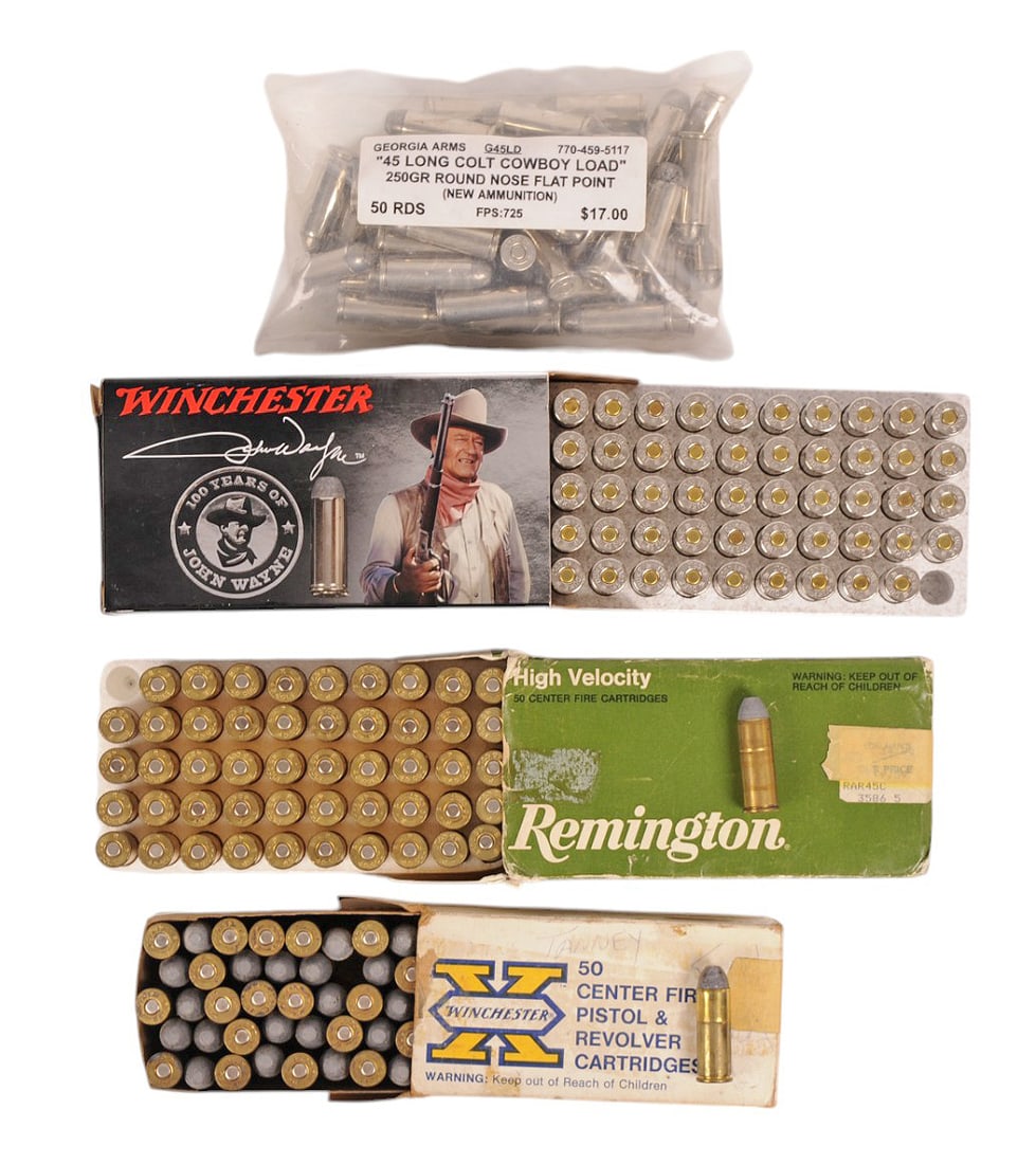 Mixed Western X/Remington/Winchester John Wayne/Georgia Arms 45LC 50 Rd. Box Lot of 4(KTS) (1 of 5)