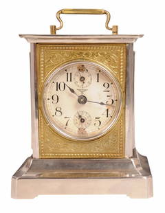 *German WWII Portable Mantle Clock (C3T): An Interesting *German WWII Portable Mantle Clock in good to very good condition with good construction and minimal cosmetic wear to the frame / clock face.