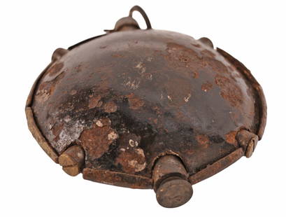 Imperial German WWI issue M1915 Diskushandgranate“ Disk Grenade (C4P): A rare Inert Imperial German WWI issue M1915 Diskushandgranate“ Disk Grenade rendered inert, with the pin still included. Sometimes called the “Turtle Grenade”, this rare impact
