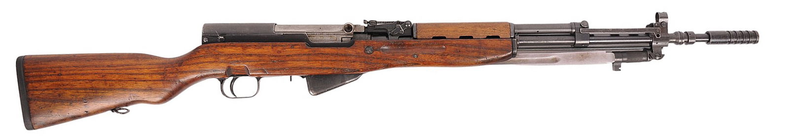 Yugoslavian Military M59/66 7.62x39mm Semi-Automatic Rifle FFL Required 0-582919 (CWA): A matching imported Yugoslavian Military M59/66 7.62x39mm Semi-Automatic Rifle in good to very good condition with a bright and defined bore. The action appears to function properly with minor wear to