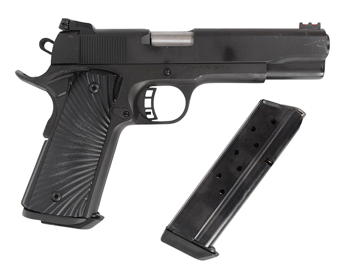 Armscor M1911 A1 FS Tact II 10mm Semi Auto Pistol FFL TA2004300 (EHF1): An Armscor M1911 A1 FS Tact II 10mm Semi Auto Pistol in good to very good condition with a bright and defined bore but needs light cleaning. The action appears to function properly with minor wear to 