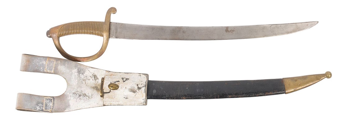 Belgian Military 19th Century Brass-Gripped Artillery Short Sword (DE) (1 of 16)