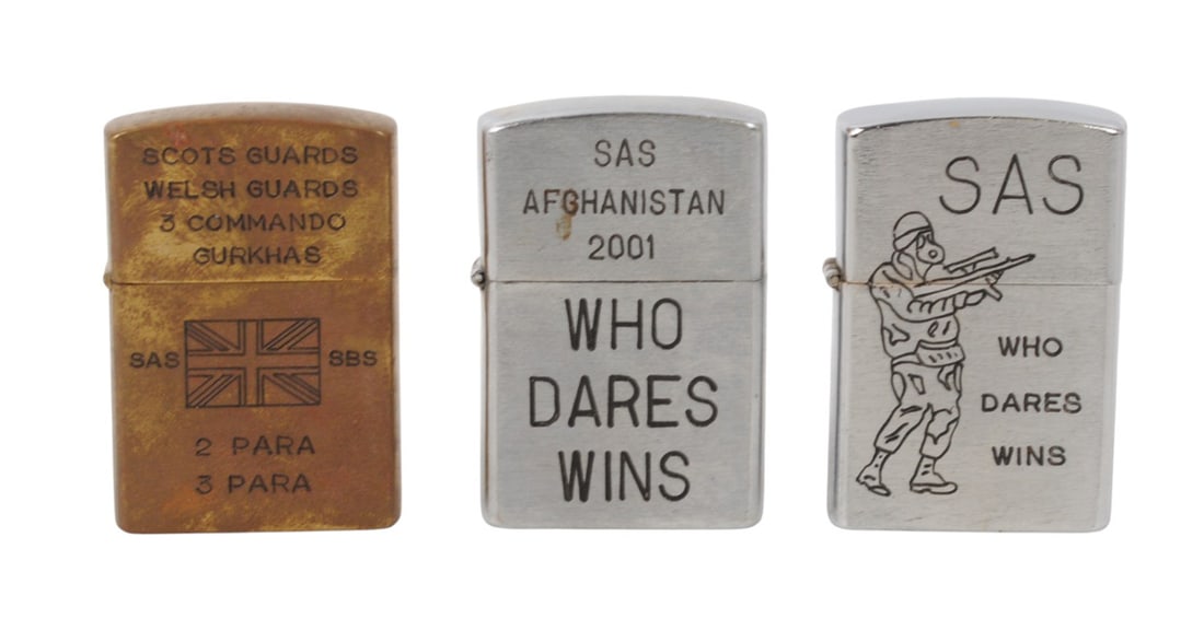 Rare British Special Air Service Zippo Lighter Lot of 3 (E2N) (1 of 4)