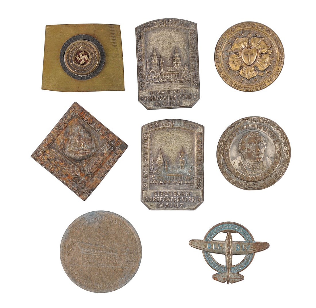 *German WWII Memorabilia Tinnie Lot of 8(HKR) (1 of 9)