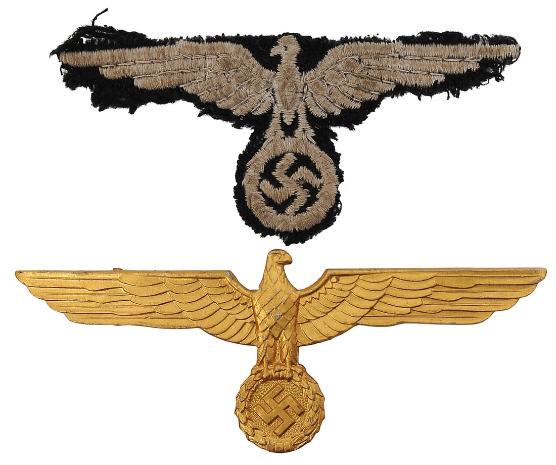 *German WWII Military Uniform Breast Eagle Lot of 2(HKR) (1 of 3)