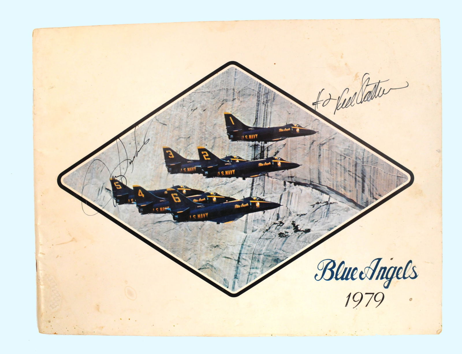 1979 U.S. Navy Blue Angels Lithograph, Signed Team Print Featuring A-4 Skyhawks(HKR) (1 of 6)
