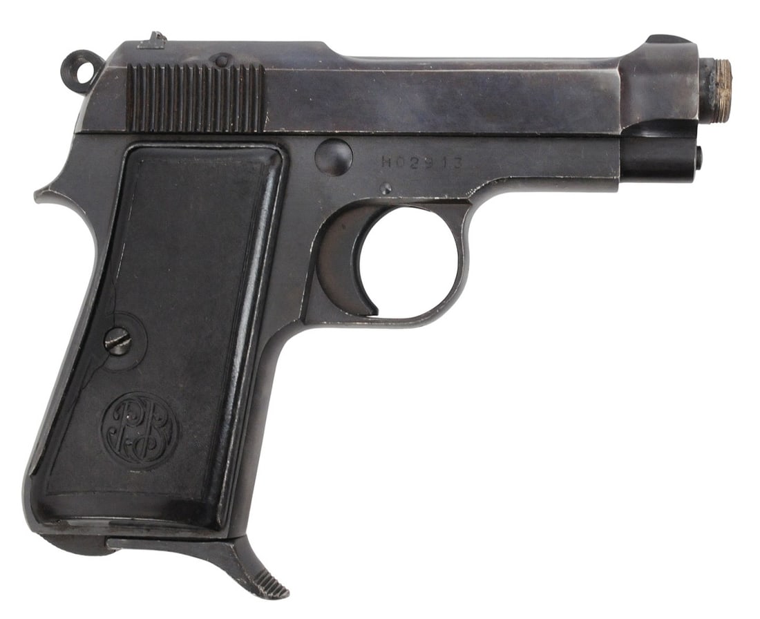 P. Beretta Model 1934 .380 ACP semi-Automatic Pistol - FFL # 1102913 (S4A1): An imported 1972-dated post-war P. Beretta Model 1934 .380 ACP Semi-Automatic Pistol in very good condition with a bright and defined bore. The action appears to function properly with moderate wear t