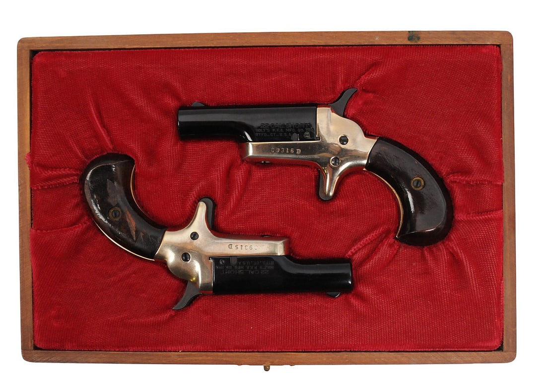 Cased Set of Colt Collectable .22 short Derringer Pistols - FFL # 89315D & 89316D (HLG1) (1 of 15)