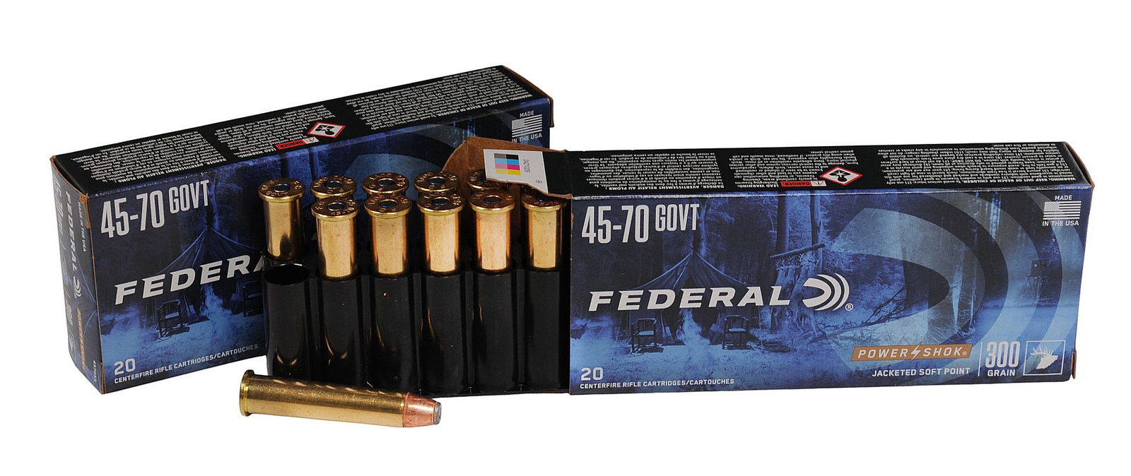Federal Power Shok 45-70 20 Rd. Box Lot of 2(MJM) (1 of 4)