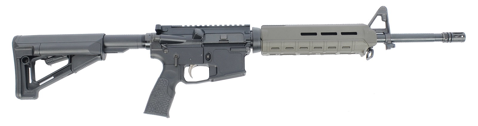 Alex Pro Firearms APF-15 5.56x45mm Semi-Automatic Rifle - FFL Required: SF15-02213 (A1): A flat-top Alex Pro Firearms APF-15 5.56x45mm Semi-auto Rifle in very good condition with a bright and defined bore. The action appears to function properly, and the finish shows light usage wear. No 