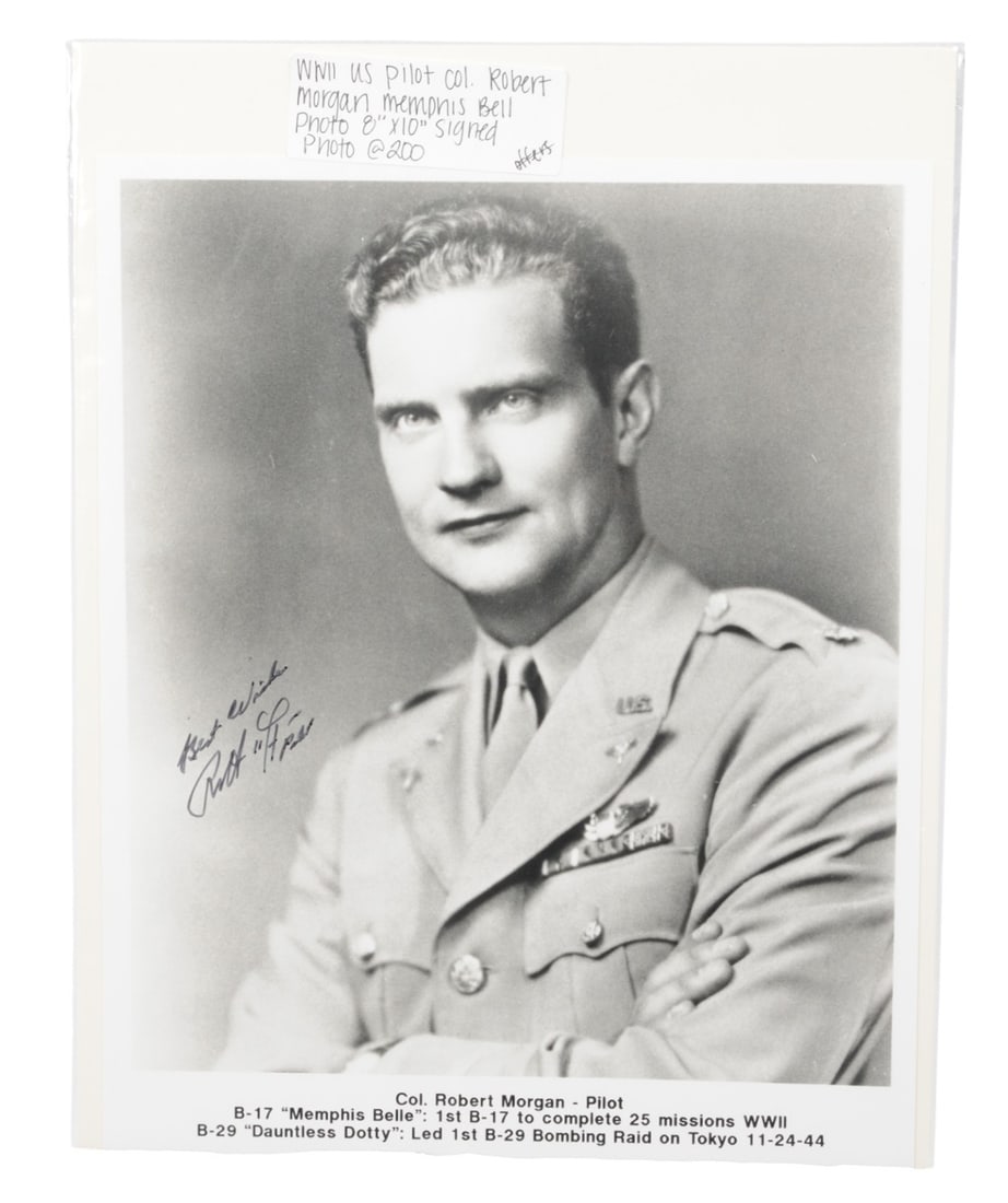 US Military WWII Signed Photo of Col. Robert Morgan Captain of the B-17 " Memphis Belle"(RSO) (1 of 5)