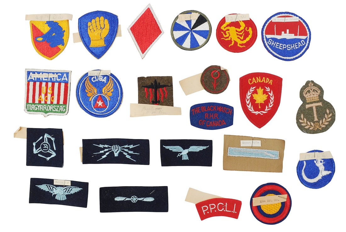 US and Foreign Military Unit Patch Lot of 22 (T2B) (1 of 2)