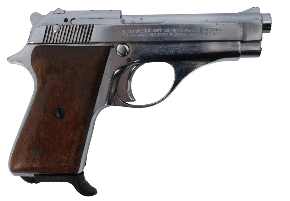 Italian Tanfoglio GT-380 .380 ACP Semi-Automatic Pistol - FFL # T52551 (A1): A nickeled Italian Tanfoglio GT-380 .380 ACP Semi-Automatic Pistol in good condition but needs a light cleaning. The action appears to function properly with minor wear and some cosmetic blemishing to