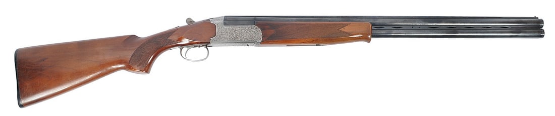Italian Barasingha 221 12 Ga Over/Under Engraved Shotgun - FFL # 75947 (A1): An Italian Barasingha 221 12 Ga Over/Under Engraved Shotgun - 2¾" chambers, interchangeable chokes (full and modified installed). LOP 14½". Single non-select trigger, ejectors, ventilated to