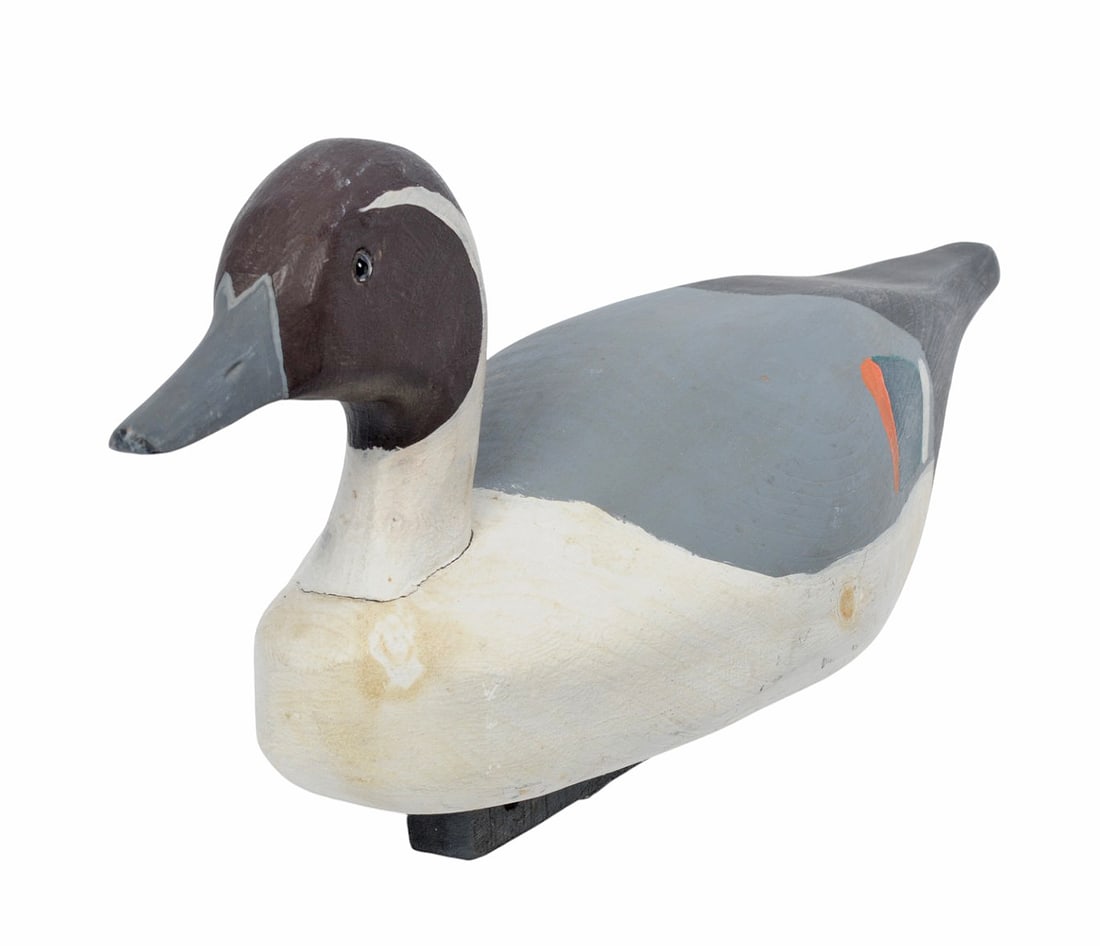 Mid 20th Century Duck Hunting Decoy Signed by Captain Don Ewell (CPD) (1 of 6)