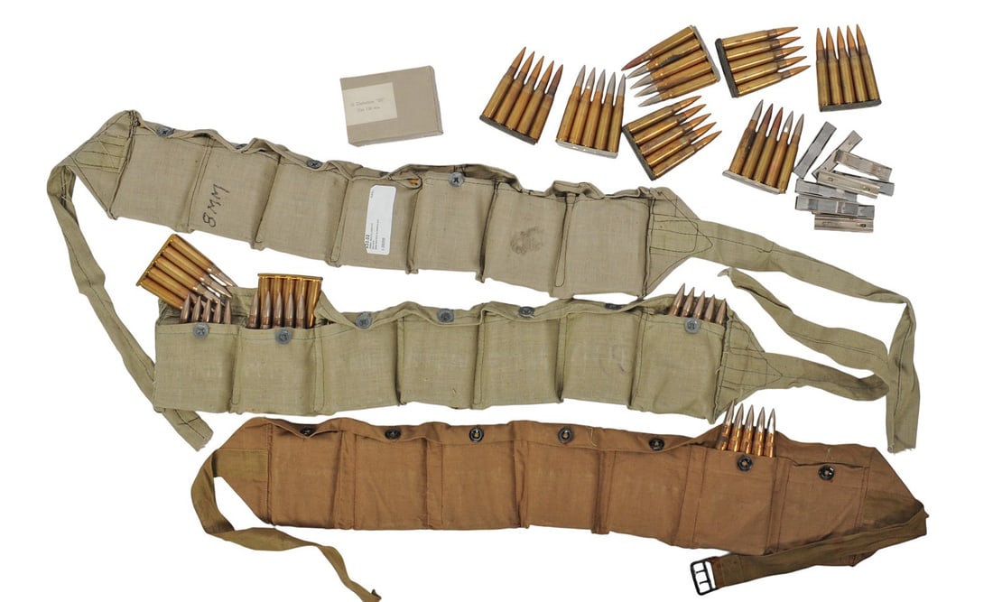 Surplus 8mm Mauser Ammo Can and Bandolier Lot of 205 (A2G) (1 of 9)