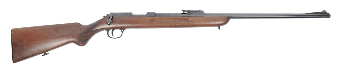 German Walther Sport Modell V 22LR Single Shot Bolt Action Rifle FFL 29722W (N3A1): A German Walther Sport Modell V 22LR Single Shot Bolt Action Rifle in good to very good condition with a bright and defined bore. The action appears to function properly with minor wear to the origina