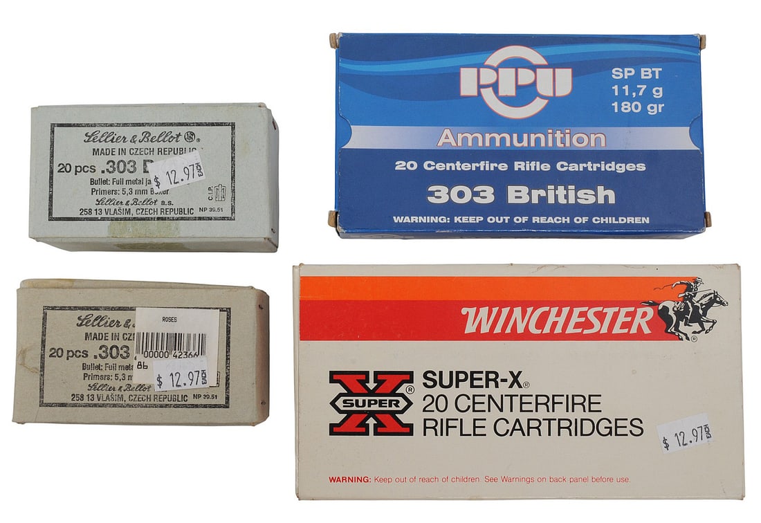Sellier & Bellot, PPU, and Winchester 303 British Lot of 80 Rds. (A2G) (1 of 5)