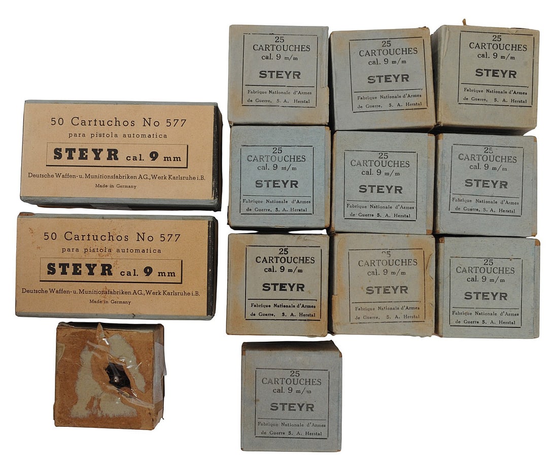 Surplus / DWM 9mm Steyr Lot of 320 Rds. (A2G) (1 of 5)