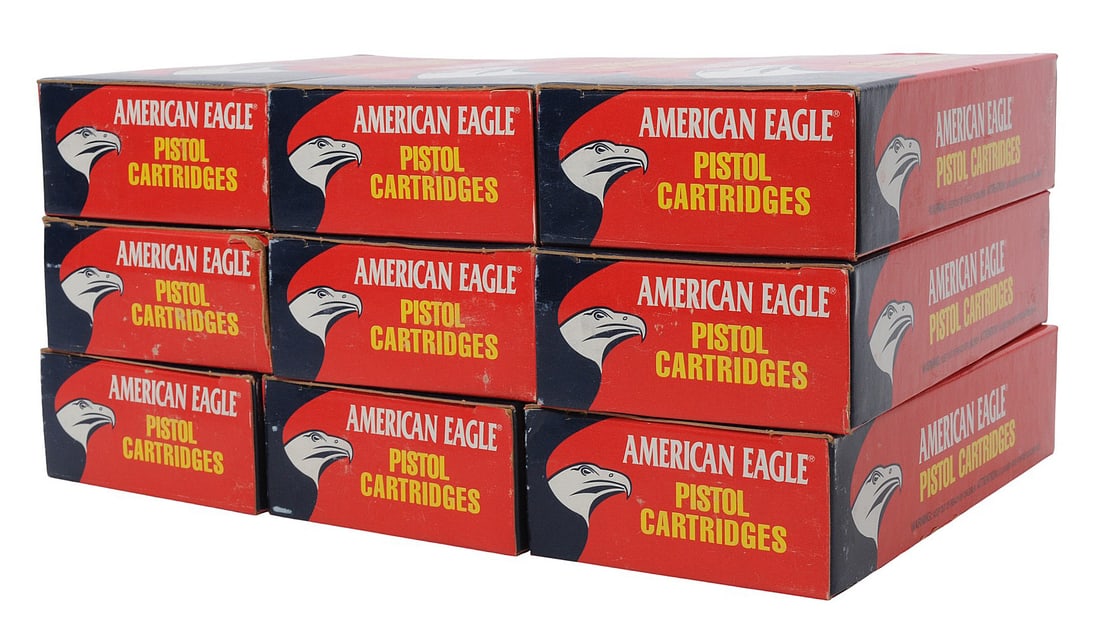 American Eagle 45 ACP 50 Rd. Box Lot of 450 Rds. (JBK) (1 of 3)