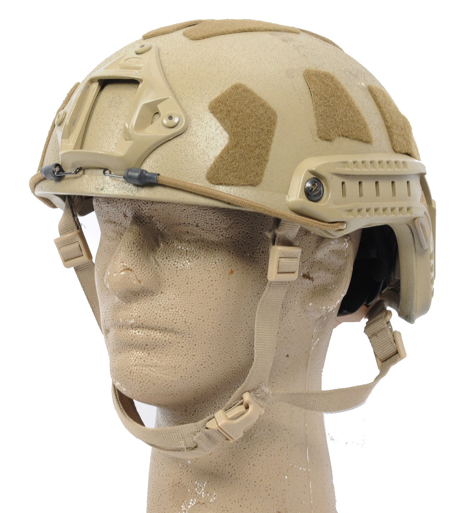 After Market NIJ Rated FDE Maritime Ballistic Helmet (SJL): An After Market NIJ II - IIIA Rated FDE Maritime Ballistic Helmet in good to very good condition.