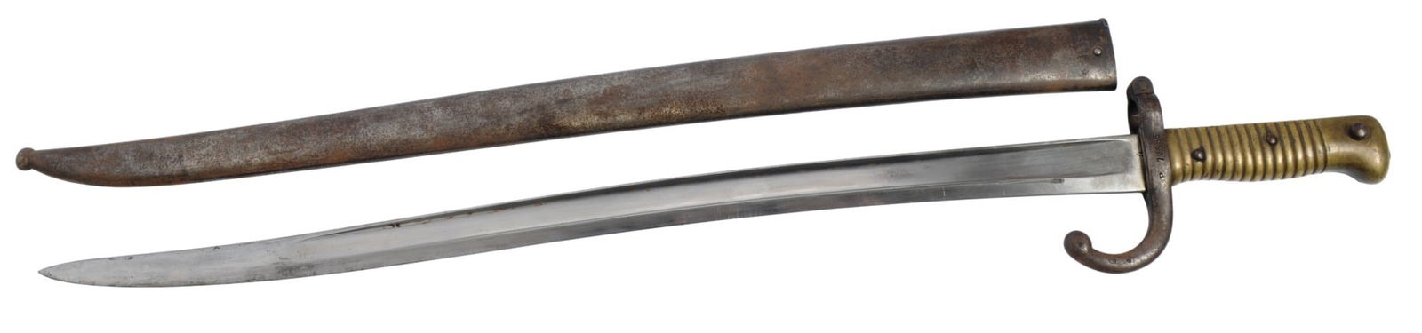 French Military M1866 Chassepot Bayonet and Scabbard (A) (1 of 7)