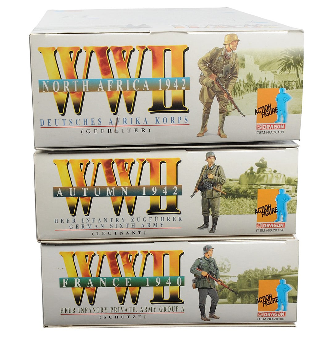 Dragon Inc. WWII German Heer and Afrika Corp Infantry Action Figure Lot of 3(C3T) - 2