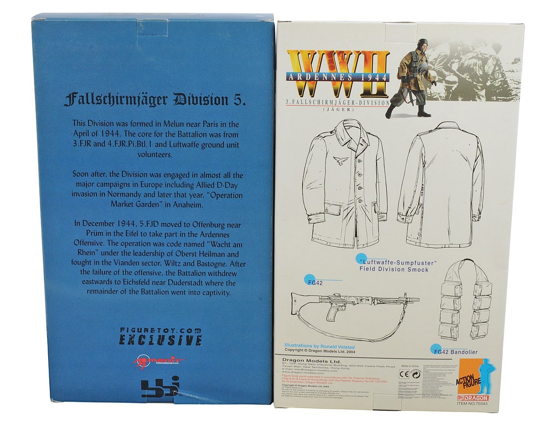 Dragon Inc. WWII German Fallschrimjager Paratrooper Action Figure Lot of 2(C3T) - 4
