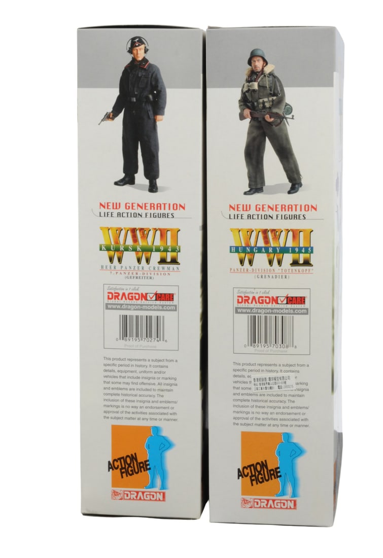 Dragon Inc. WWII German Totenkopf Panzer Grenadier and Panzer Crewman Action Figure Lot of 2(C3T) - 3