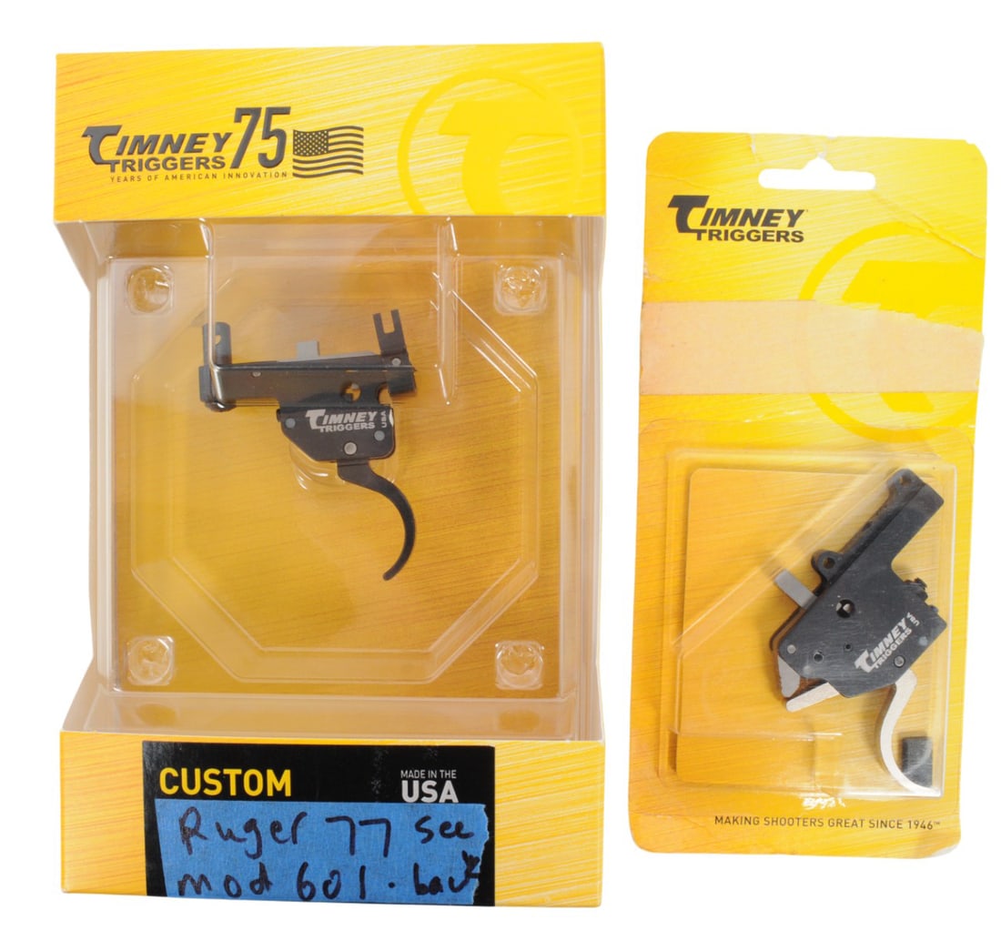 Timey Model 601 Trigger Lot of 2 for Ruger M77 (HKB): A Timey Model 601 Trigger Lot of 2 for Ruger M77 in good to very good condition. 
