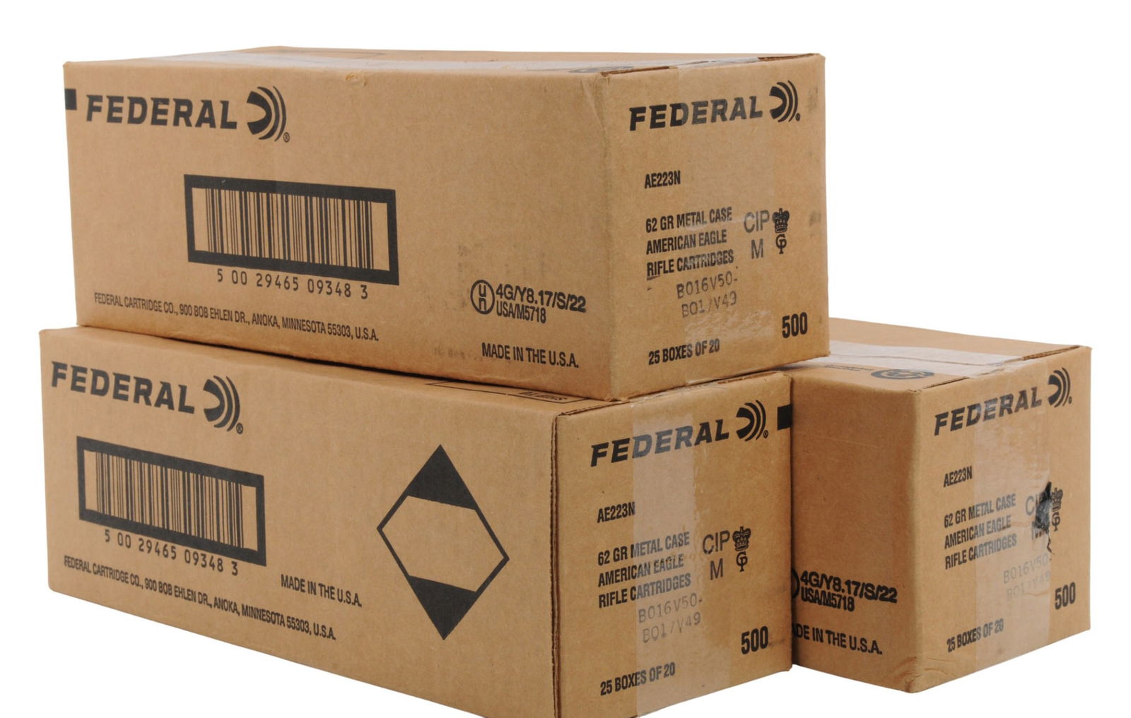 Federal 223 Rem. 62Gr Box Lot of 1500 Rds. (A2J) - 2