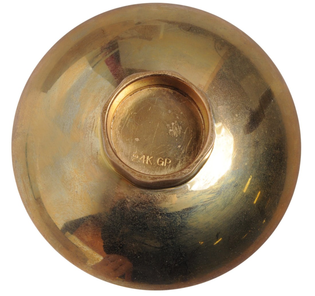 Cased Imperil Japanese WWII era Gold Lacquer Sake/Rice Cup/Bowl (AIF) - 6