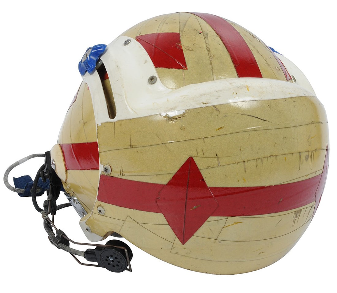 US Navy Vietnam War era Taped Fighter Pilot Helmet, Baf & Flahlight (B4M) - 5