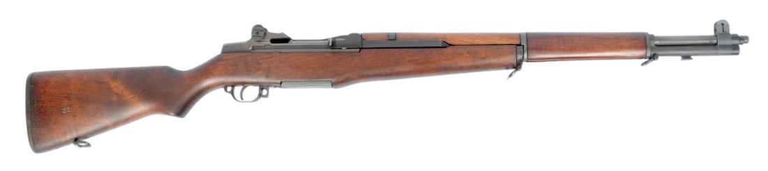 Original US Military WWII lock-Bar M1 Garand 30-06 Semi-Automatic Rifle - FFL #1984572 (WMT1): Original US Military WWII lock-Bar M1 Garand 30-06 Semi-Automatic Rifle from September of 1943 in very good condition. Besides the lock-bare sights, it has the single-slot gas cylinder plug. Hard to