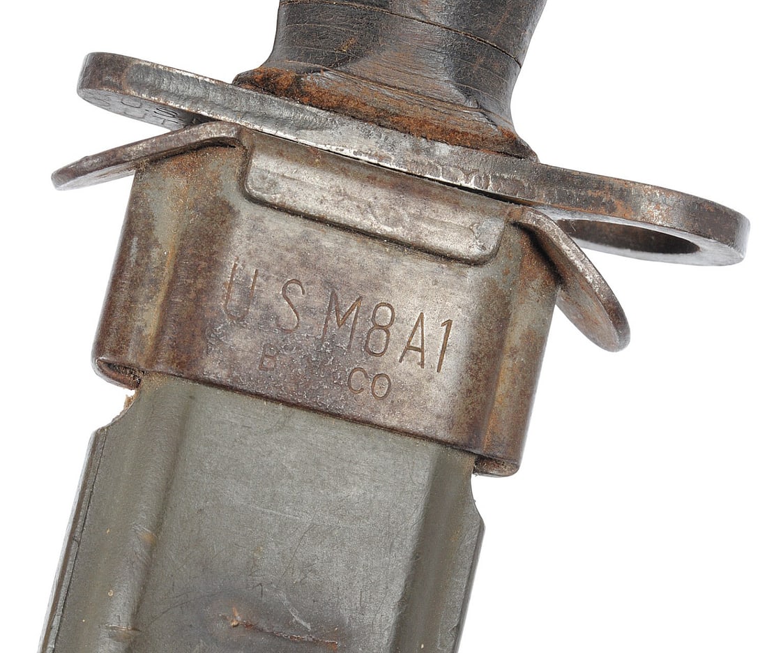 US Military WWII-Korean War era M4 M1 Carbine Bayonet with M8A1 Scabbard (AIF) - 3