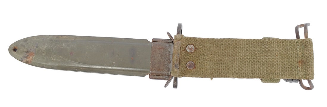 US Military WWII-Korean War era M4 M1 Carbine Bayonet with M8A1 Scabbard (AIF) - 5