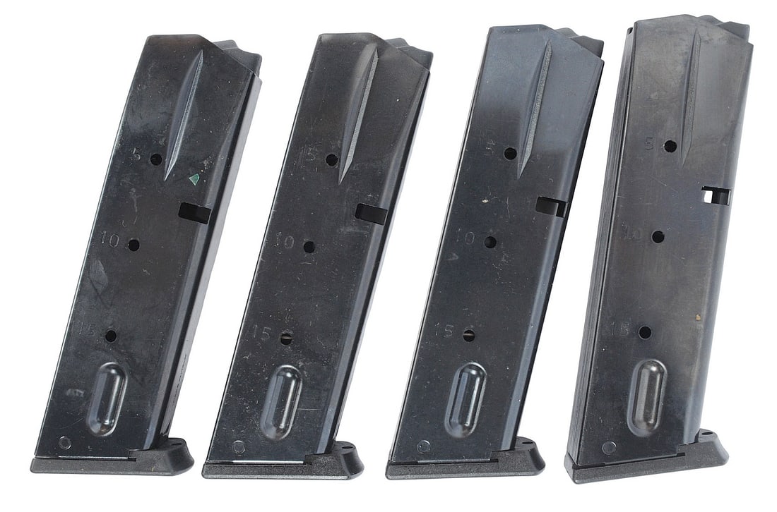 Smith & Wesson Model 59 9mm 15rd. Magazine Lot of 4 (JGD): A Smith & Wesson Model 59 9mm 15rd. Magazine Lot of 4 in very good condition.